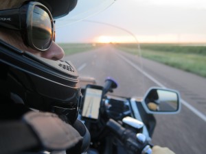 Motoring West.